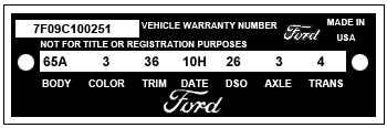 1067 Mustang Body Plate